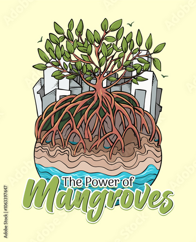 The Power of Mangroves. Mangrove trees protect coastal settlements from the brunt of big sea waves.