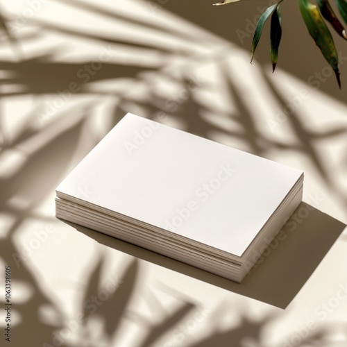 business branding cards template mockup with shadows. white business card mockup 