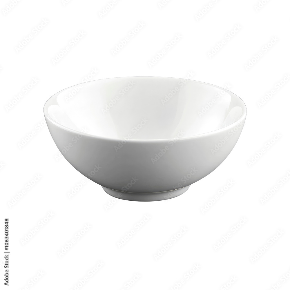 White Ceramic Bowl Isolated on White Background White Ceramic Bowl Isolated on White Background