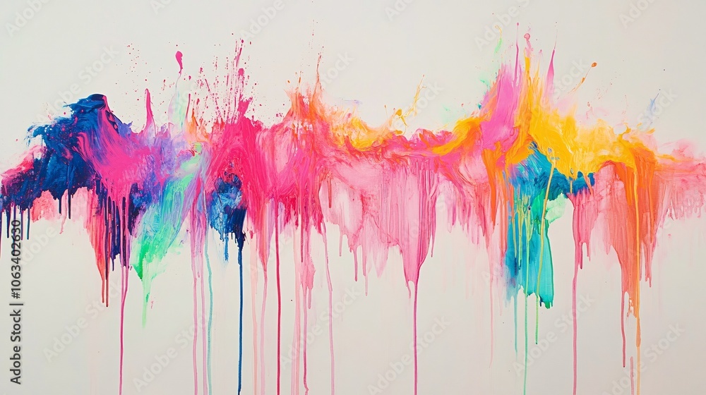 Fototapeta premium Abstract Dripping Paint Colorful Background Art