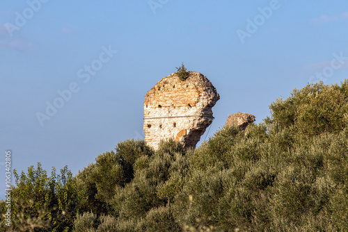 A section of the Grottoes of Catullus, an ancient Roman ruin in Sirmione, Italy