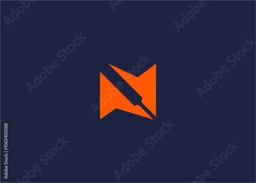 Letter n with baseball logo icon design vector design template inspiration