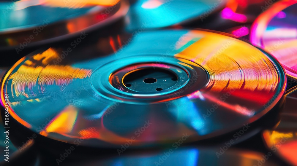 With shrink texture overlay on vinyl plastic, this is a realistic modern element pack for CD sleeves and music disc advertising bags