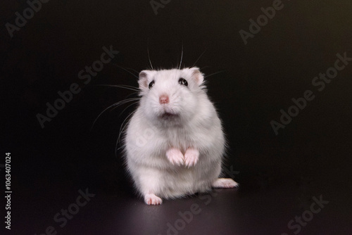 white mouse on black background