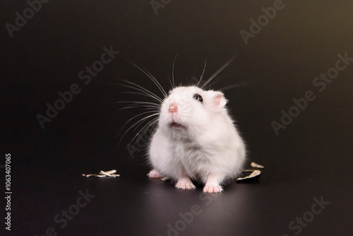 mouse on a black