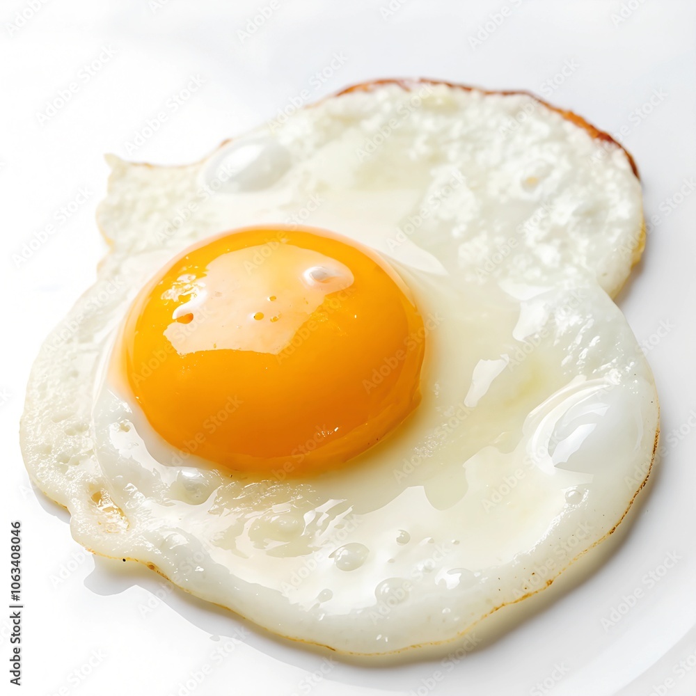 Freshly Cooked Egg on White Background Freshly Cooked Egg on White Background