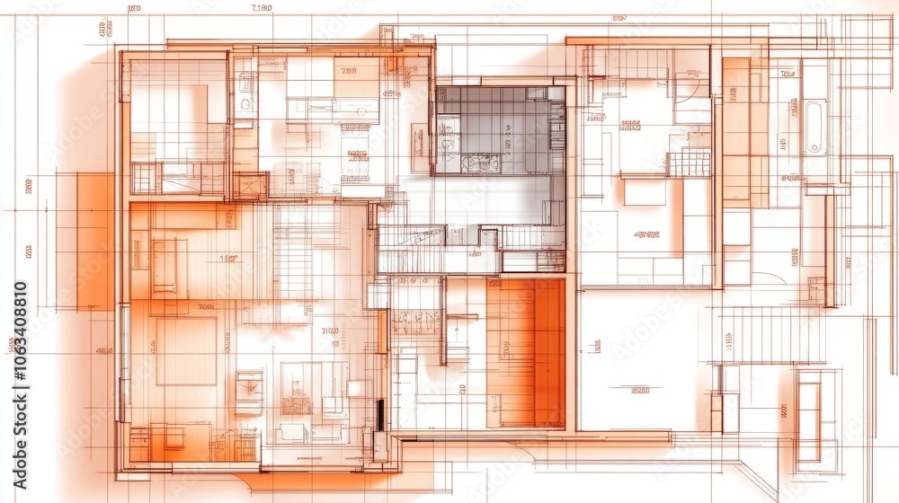 Residential layout close-up with clearly labeled spaces, accurate measurements, and marked walls and beams, with a reserved text area. Residential layout close-up with clearly labeled spaces, accurate measurements, and marked walls and beams, with a reserved text area.