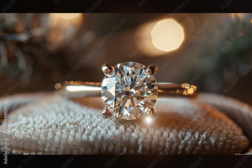 Sparkling Diamond Engagement Ring with Round Cut
Sparkling Diamond Engagement Ring with Round Cut