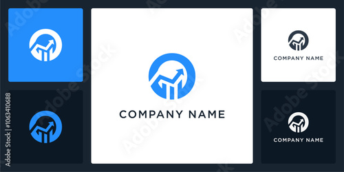 Modern letter O fintech logo and icon editable vector