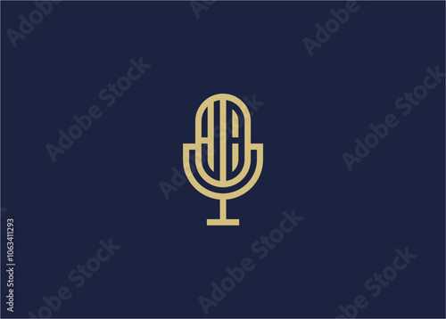 Letter jb with microphone logo icon design vector design template inspiration