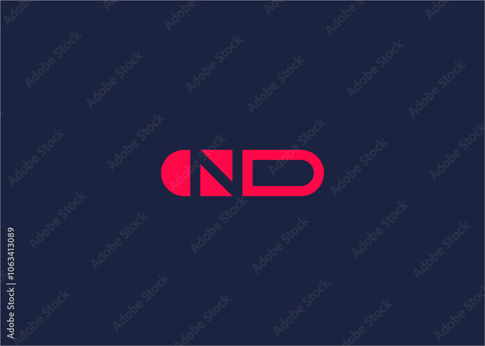 Letter nd with pill logo icon design vector design template inspiration Letter nd with pill logo icon design vector design template inspiration