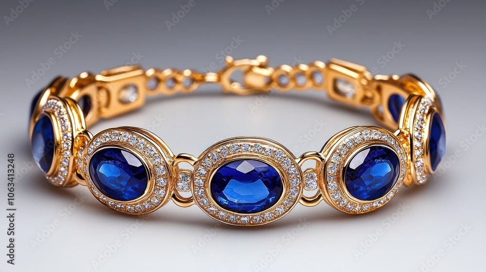 Elegant Sapphire Anklet with Tiny Stones Elegant Sapphire Anklet with Tiny Stones