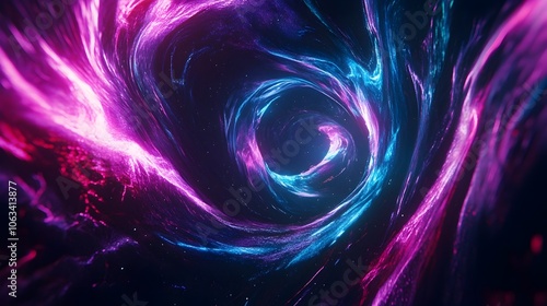 Mesmerizing Neon Vortex Swirling Abstract Loading Effect on Dark Background