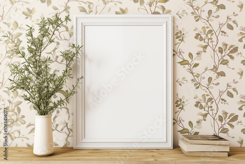 Framed Art Mockup in Real-Life Interior Setting for Home Decor Display