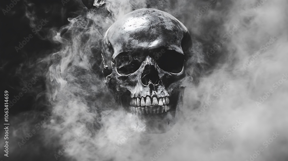 Human Skull Emerging from Smoke Human Skull Emerging from Smoke