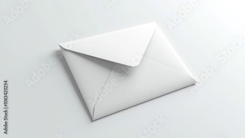 White envelope on a white background