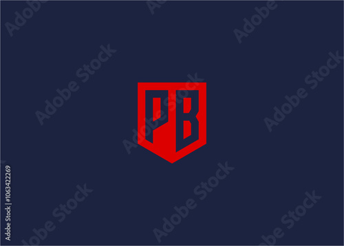 Letter pb shield logo icon design vector design template inspiration