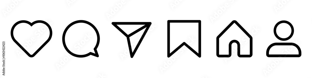 Like, love, heart, repost, comment, share, save, stories user button sign, set Instagram social media notification functional icons – vector Like, love, heart, repost, comment, share, save, stories user button sign, set Instagram social media notification functional icons – vector
