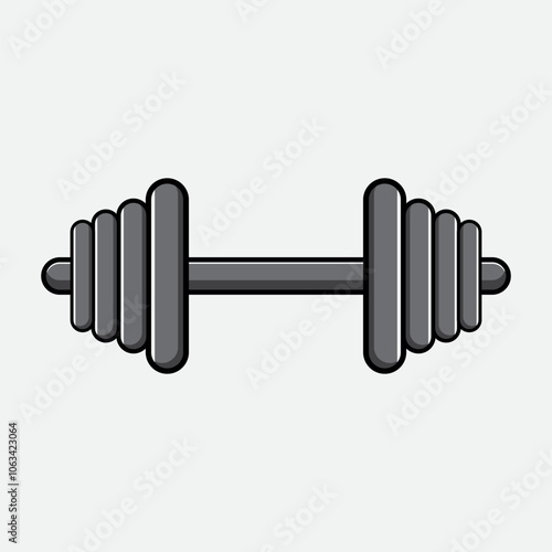 Barbell sport illustration. Sport equipment vector concept.