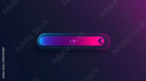 Minimalist Geometric Loading Bar with Gradient in Dark Mode Background