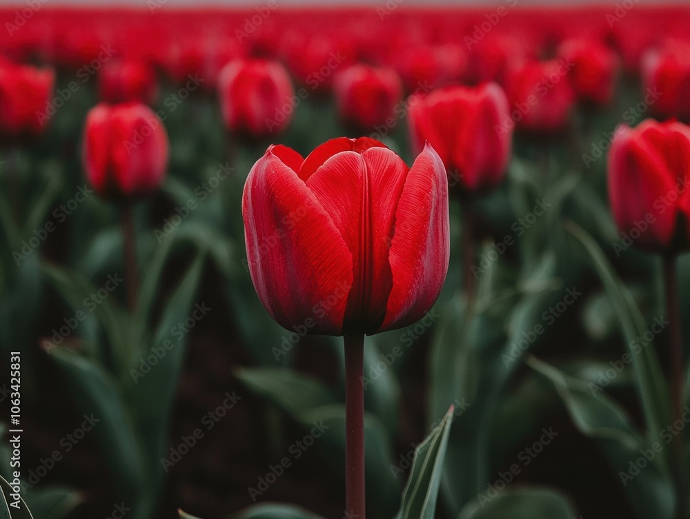 Fototapeta premium Capture the stunning clarity of a tulip petal in sunlight a macro shot of nature's beauty
