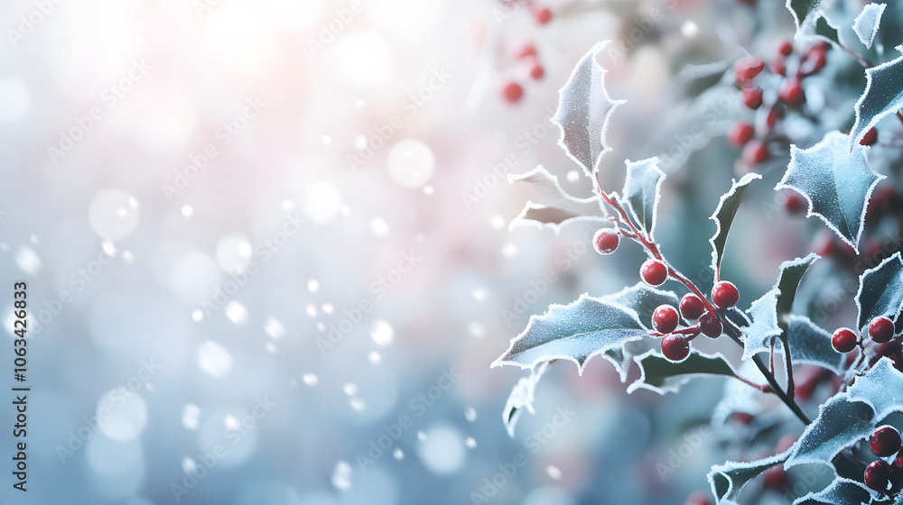 Fototapeta premium Christmas themed wishing card with space for custom wishes.