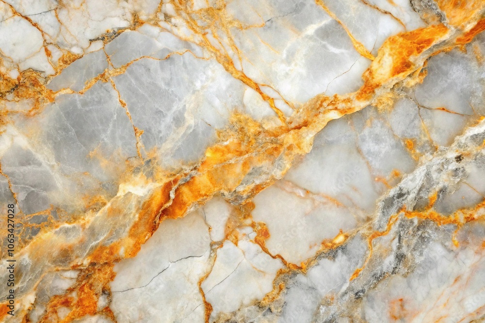 Obraz premium Gritty texture of gold, grey, orange, and white marble background