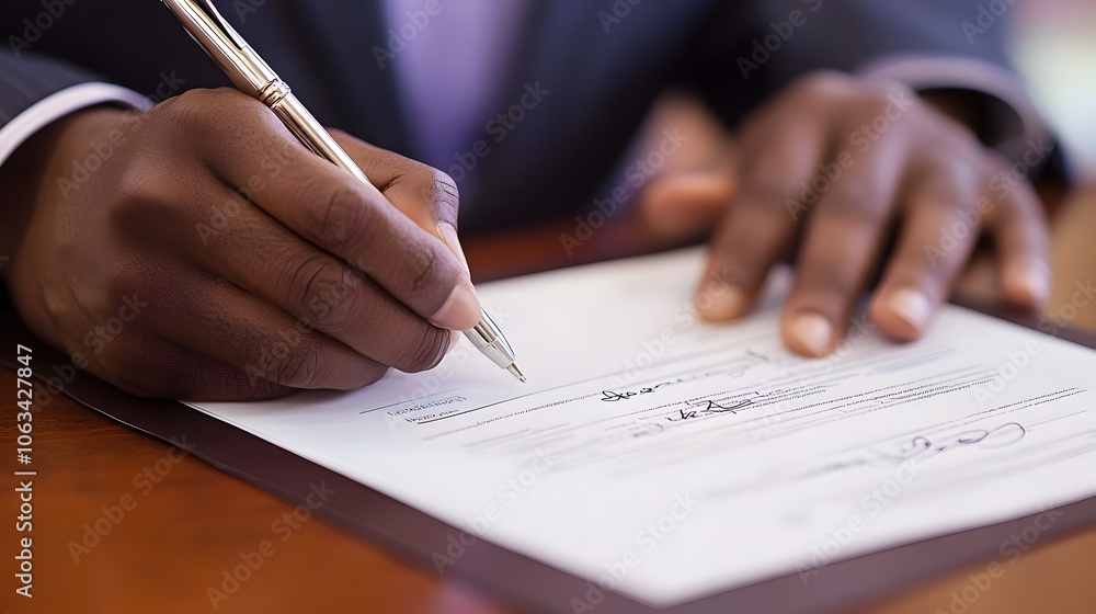 Mortgage Loan Finalization and Contract Signing in Professional Office Setting Mortgage Loan Finalization and Contract Signing in Professional Office Setting