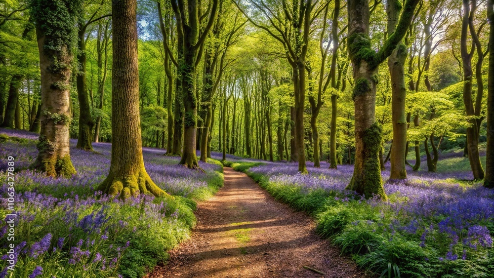 Obraz premium idyllic woodlands near Truro, Cornwall, England, UK