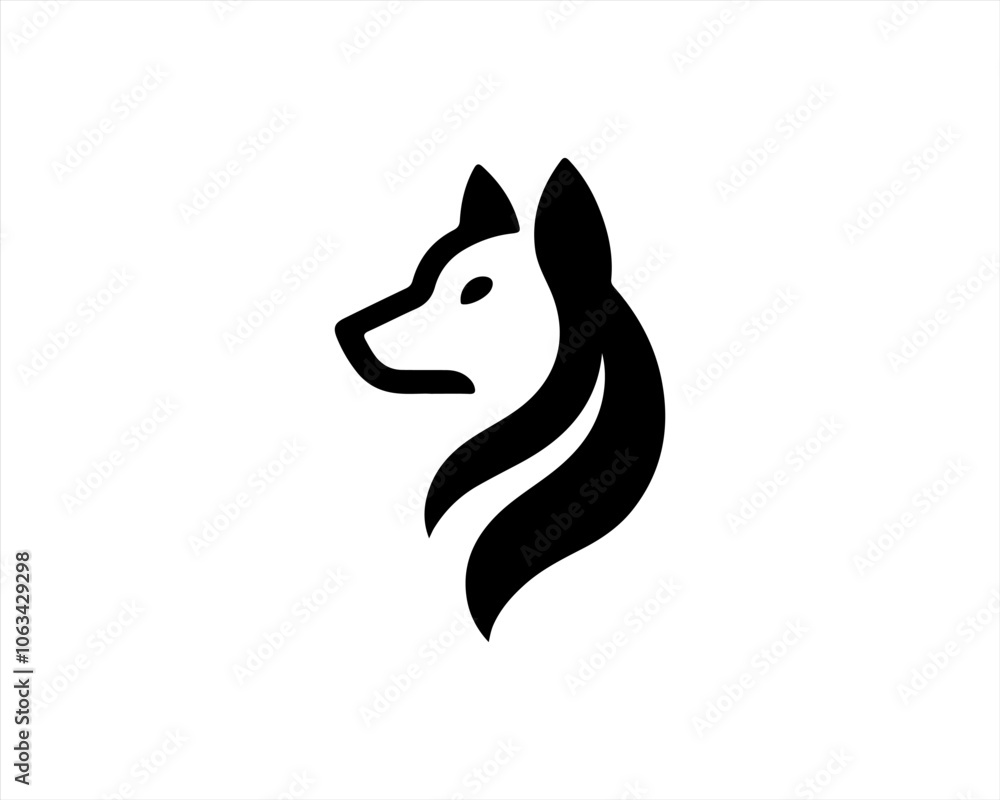 Obraz premium Dog Head Logo Vector illustration.