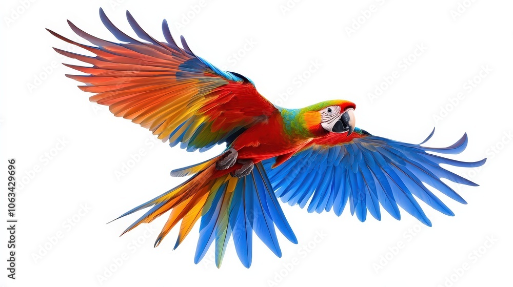 Fototapeta premium Scarlet Macaw in Flight