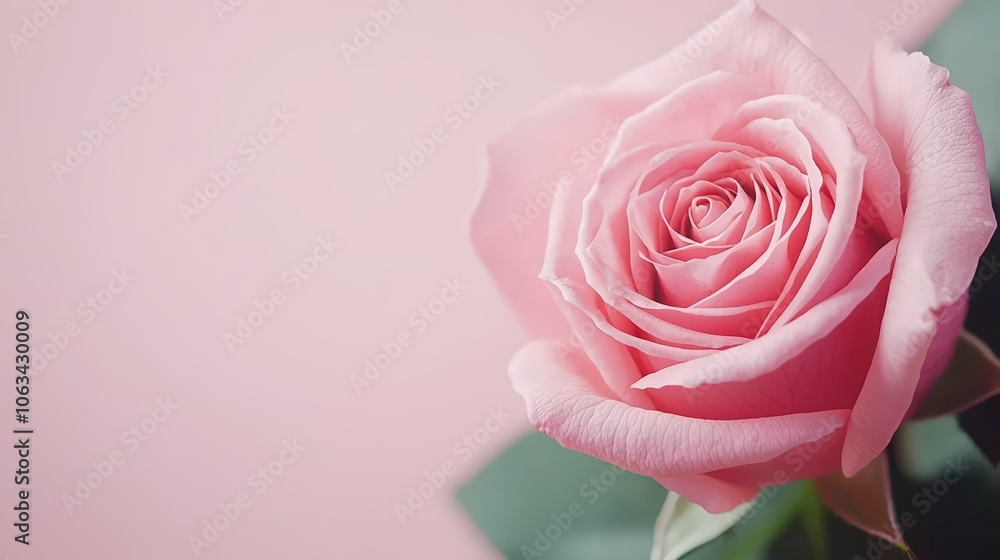 Fototapeta premium Capture the natural beauty of a pink rose with extreme clarity in a macro shot