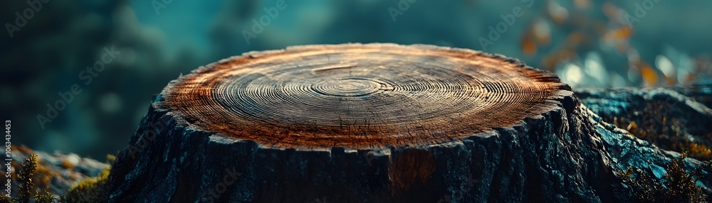 Close-up of a Tree Stump with Visible Growth Rings Close-up of a Tree Stump with Visible Growth Rings