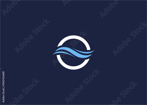Letter o with waves logo icon design vector design template inspiration
