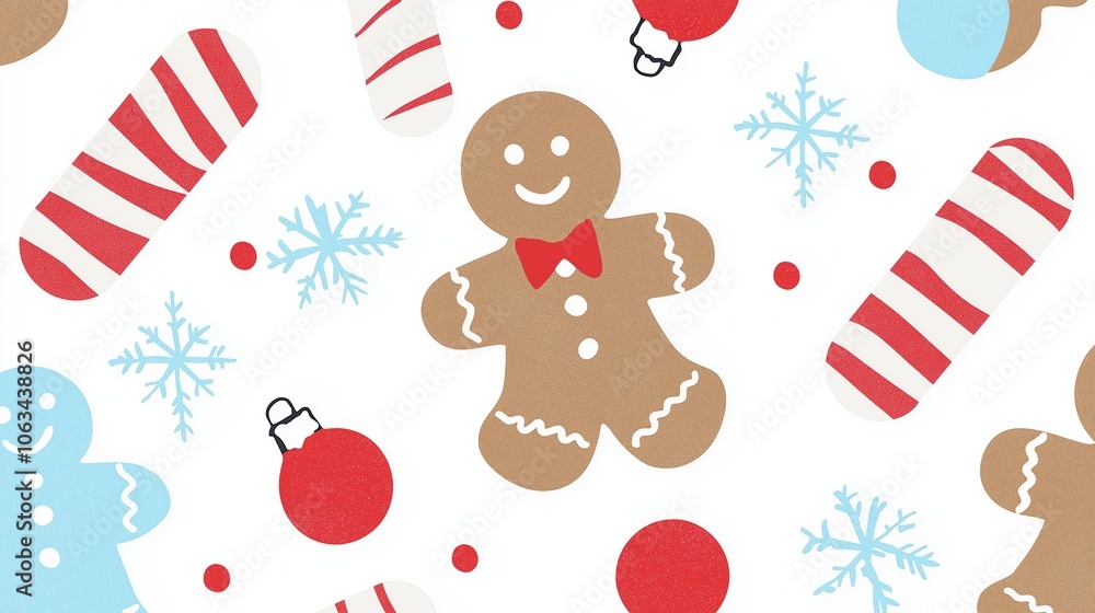 Fototapeta premium Vintage Christmas Background Illustration