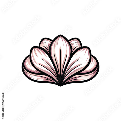 Design a luxurious logo using a single elegant flower petal.  Focus on intricate details and a minimal, modern aesthetic.