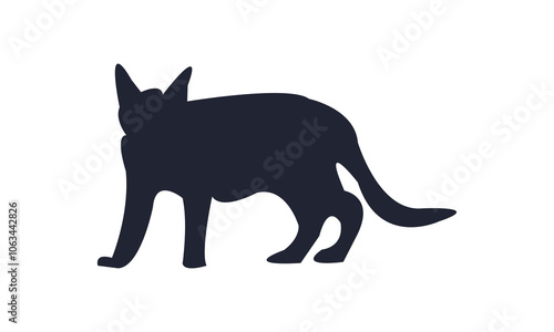 Cat Silhouette And Vector Design. 