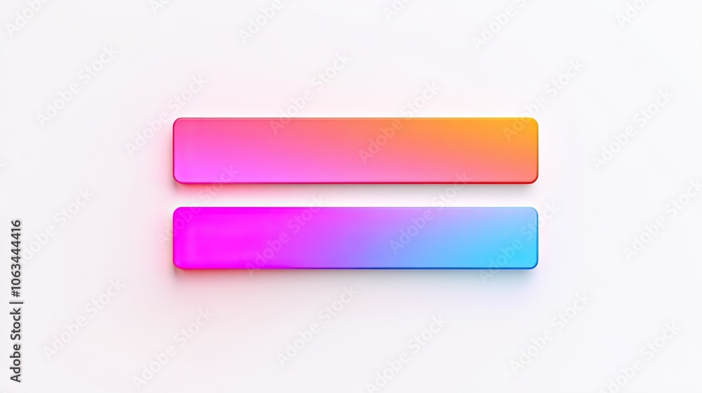 Colorful Gradient Equal Sign on White Background Colorful Gradient Equal Sign on White Background