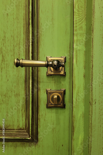 old vintage door and door handle