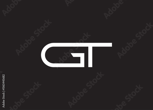GT letter logo and initial logo design