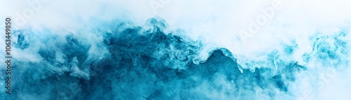 Abstract Blue and White Swirling Smoke