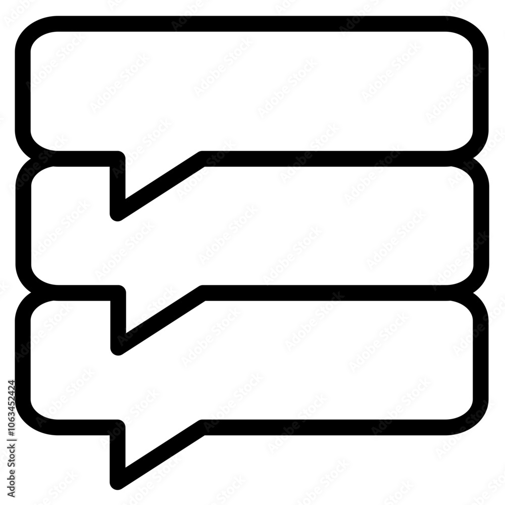 Bubble Speech Symbol Icon Vector. Empty space for text. Stroke rectangle speech, icon for your web site design, logo, app, UI, dialog bubble for comic, book, poster, illustration, etc. Bubble Speech Symbol Icon Vector. Empty space for text. Stroke rectangle speech, icon for your web site design, logo, app, UI, dialog bubble for comic, book, poster, illustration, etc.