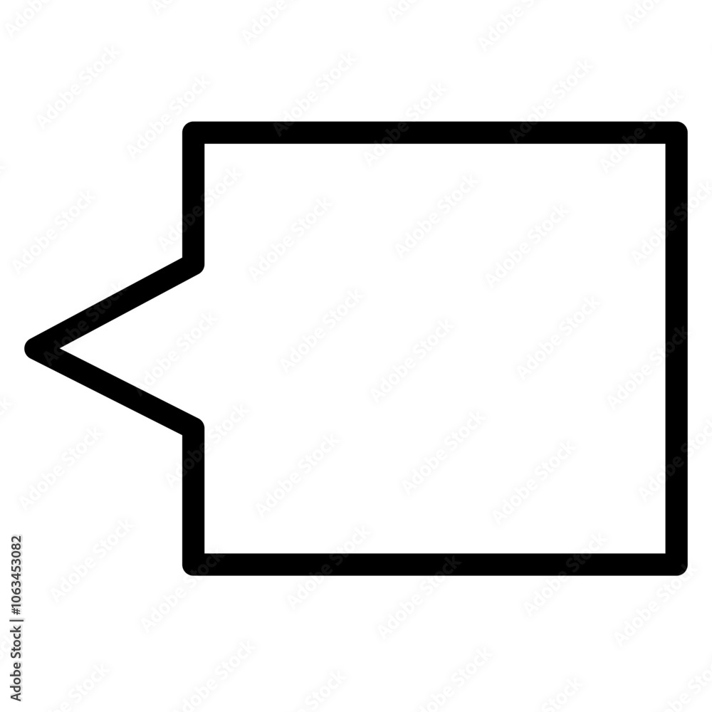 Bubble Speech Symbol Icon Vector. Empty space for text. Stroke rectangle speech, icon for your web site design, logo, app, UI, dialog bubble for comic, book, poster, illustration, etc. Bubble Speech Symbol Icon Vector. Empty space for text. Stroke rectangle speech, icon for your web site design, logo, app, UI, dialog bubble for comic, book, poster, illustration, etc.