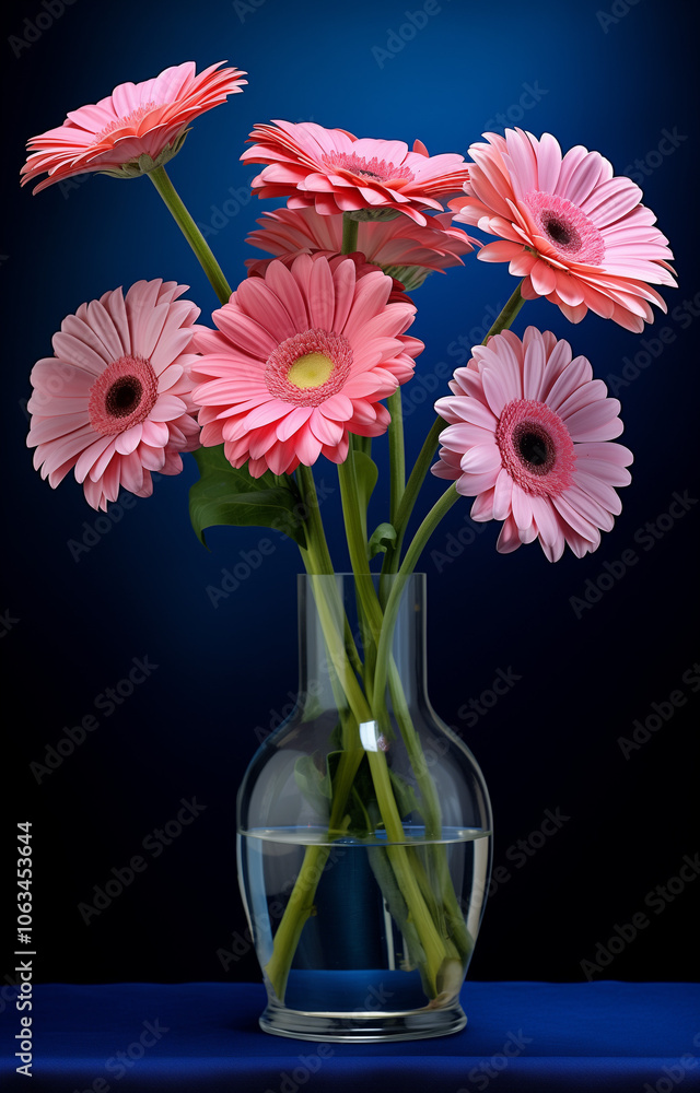 Fototapeta premium Pink gerbera daisies in vase