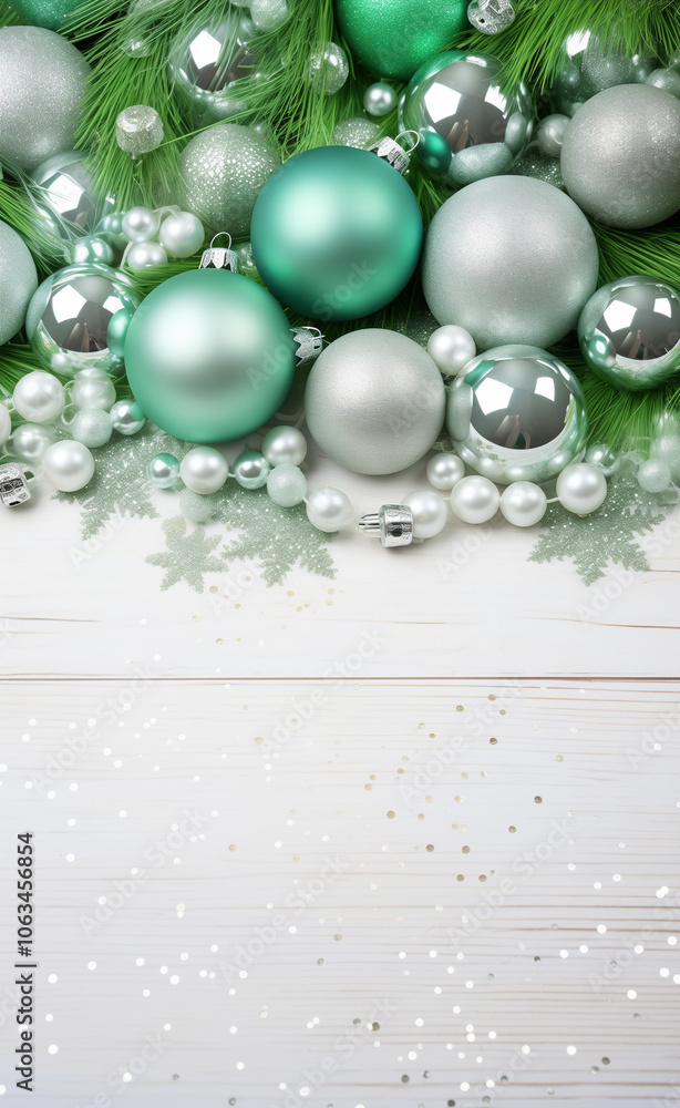 Christmas background with christmas tree and balls Christmas background with christmas tree and balls