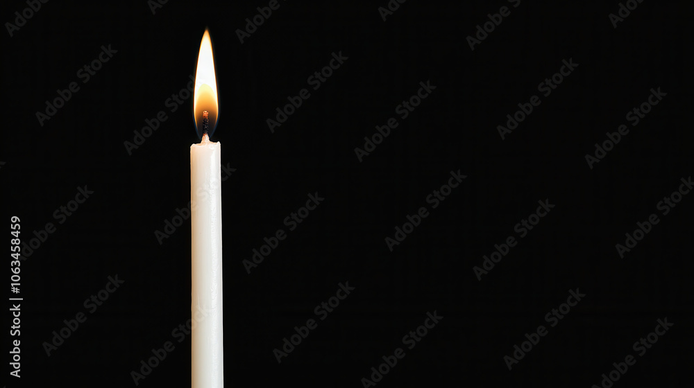 Close-up of a burning candle flame against a dark background Close-up of a burning candle flame against a dark background