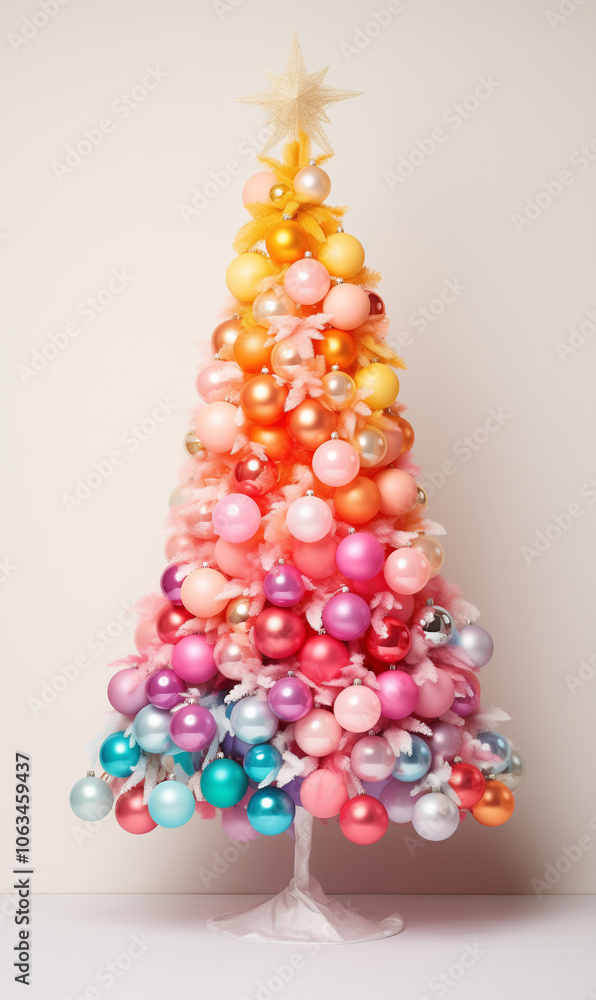 Christmas tree with colorful balls Christmas tree with colorful balls