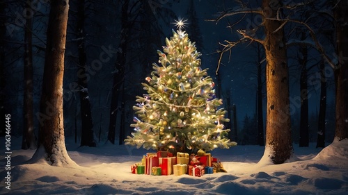 Christmas tree bluer effect