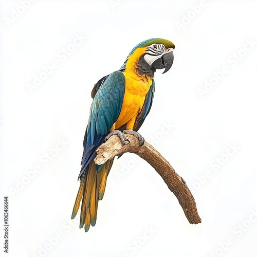 Macaw isolated on white background