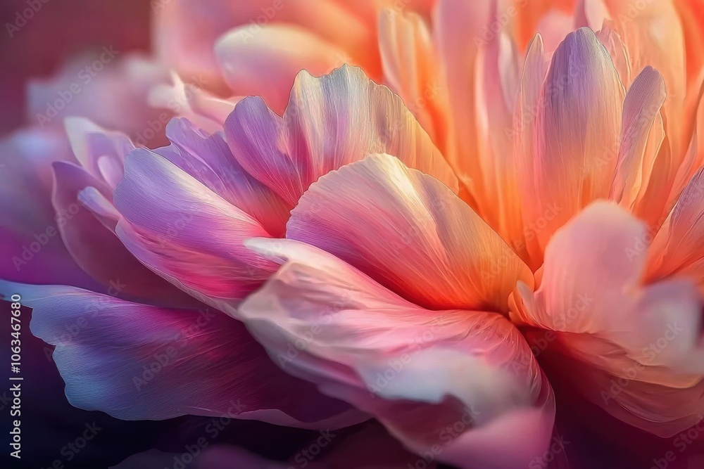 A stunning close-up of a vibrant flower, showcasing delicate petals in shades of pink and orange, perfect for nature-themed designs. A stunning close-up of a vibrant flower, showcasing delicate petals in shades of pink and orange, perfect for nature-themed designs.